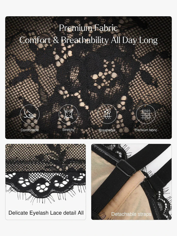 Shapewear Sculpting Leopard Mesh Detachable Strap Corset Top - Modefluss