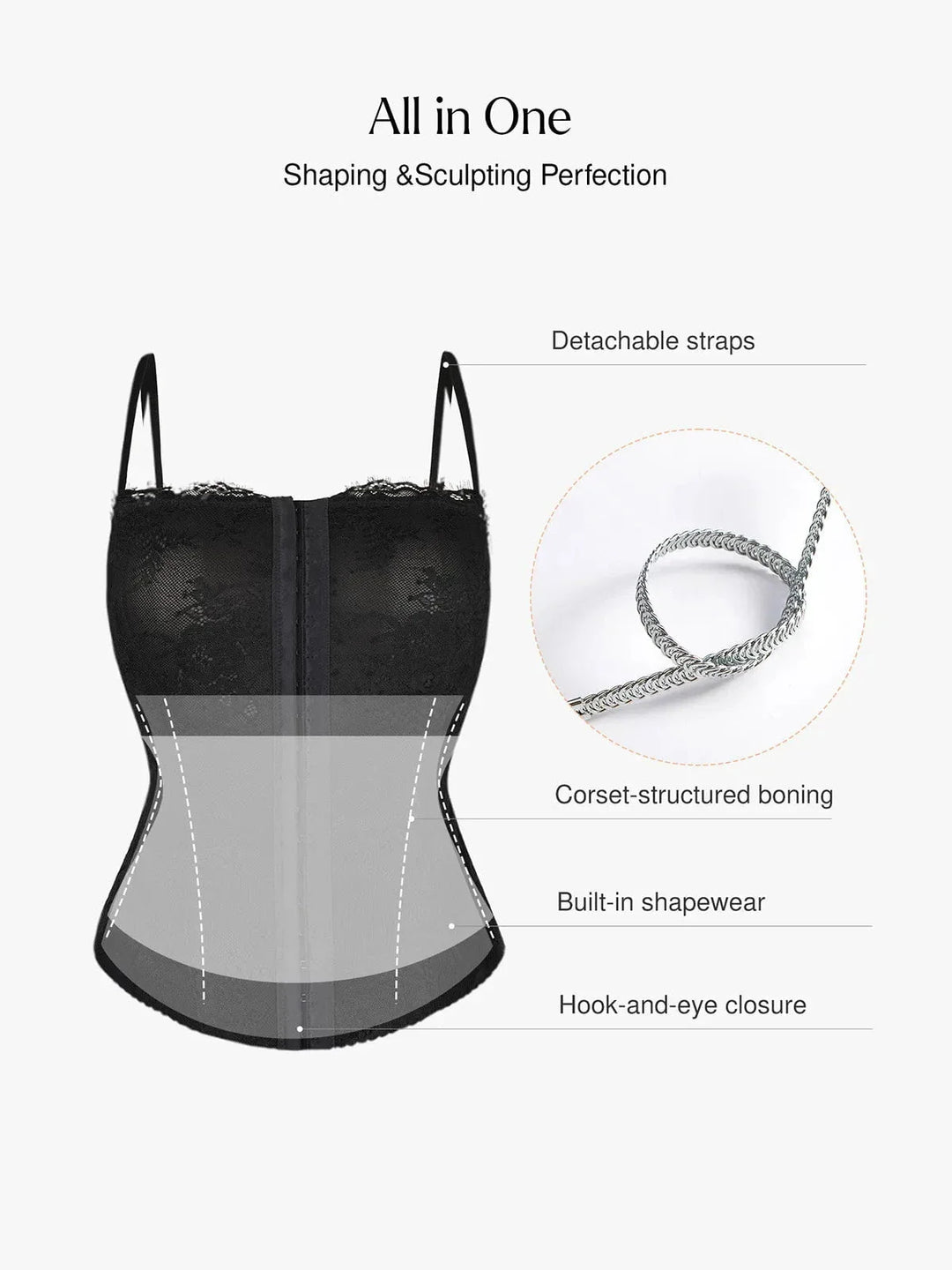 Shapewear Sculpting Leopard Mesh Detachable Strap Corset Top - Modefluss