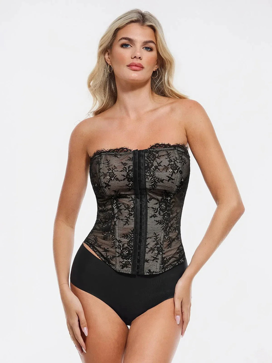 Shapewear Sculpting Leopard Mesh Detachable Strap Corset Top - Modefluss