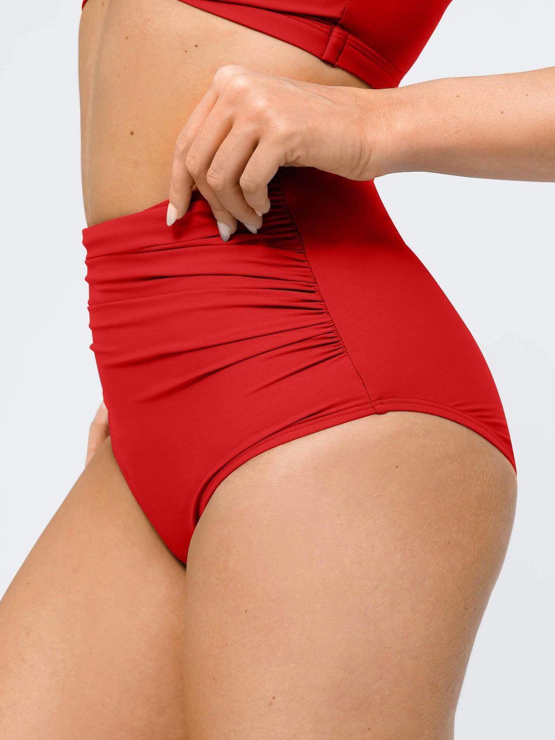 Shapewear Ruched Sculpting Bikini Top and Bottom Set - Modefluss