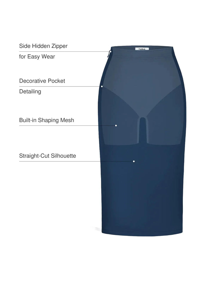 SculptEase Ponte Pencil Skirt - Modefluss
