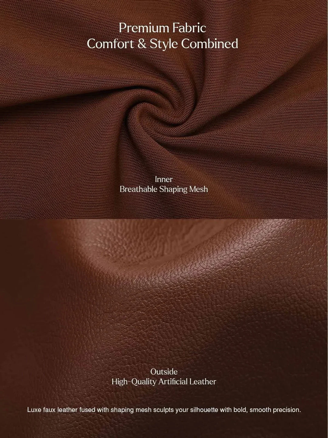 Sculpting 3-in-1 Faux Leather Bodysuit - Modefluss