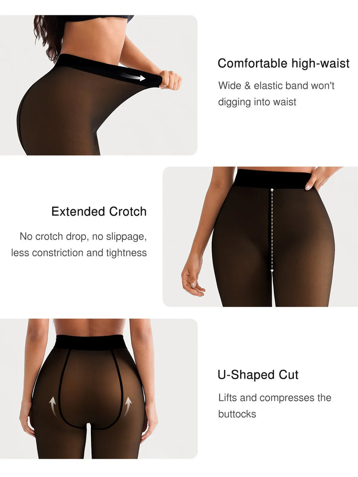 Sculpting Sheer Thermal Tights - Modefluss