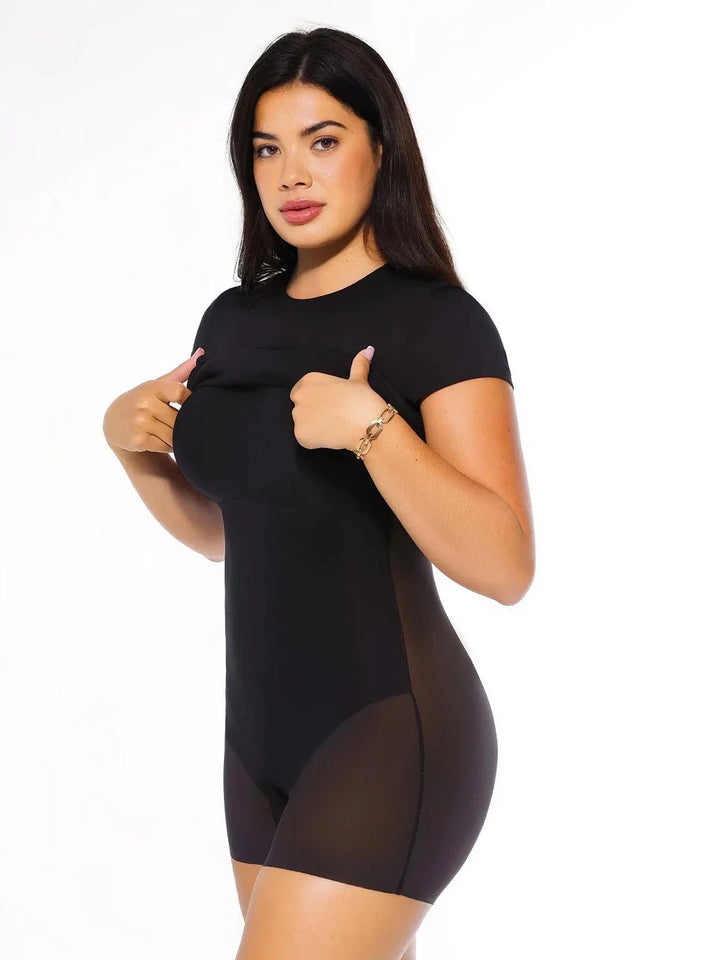SculptWear Short Sleeve Fitted Sheath Dress - Modefluss