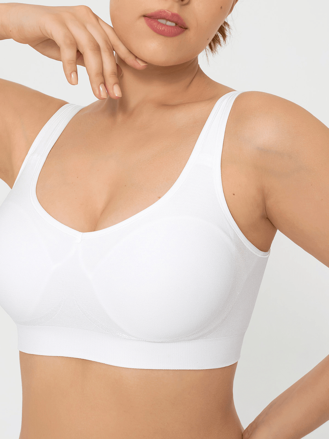 Seamless Adjustable Wide-Strap Underwire-Free Smoothing Bra - Modefluss