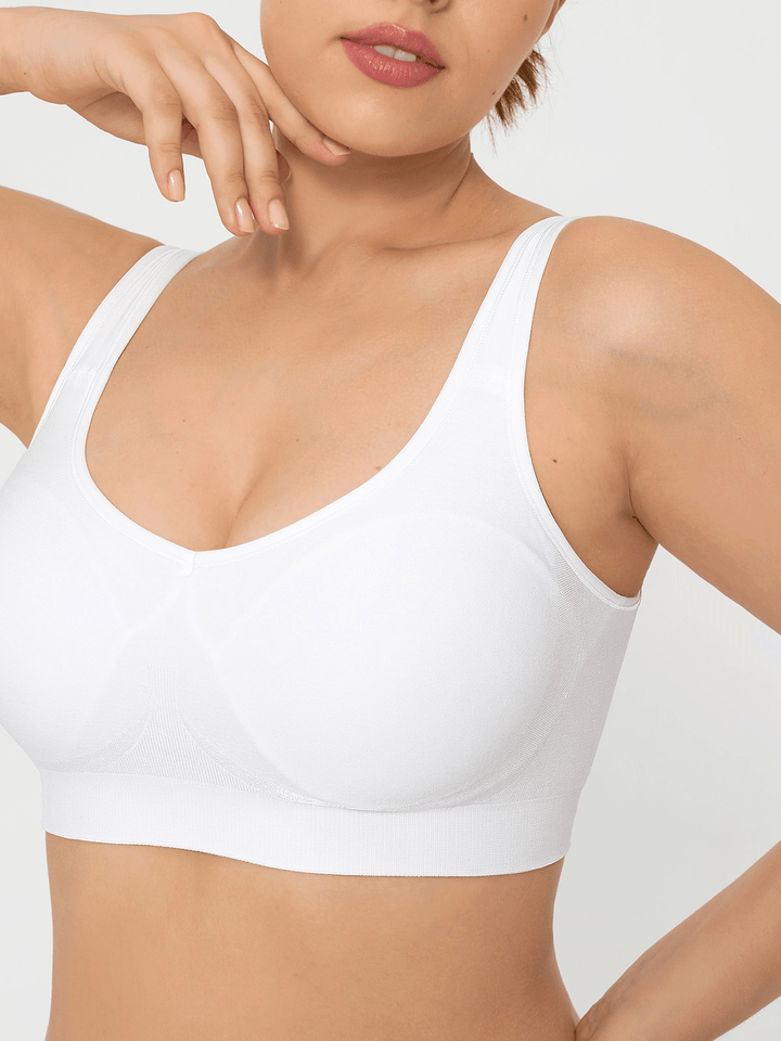 Seamless Adjustable Wide-Strap Underwire-Free Smoothing Bra - Modefluss