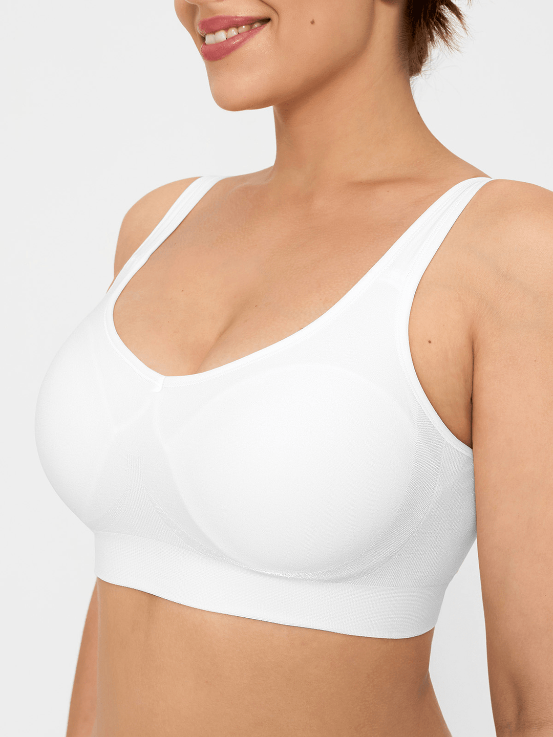 Seamless Adjustable Wide-Strap Underwire-Free Smoothing Bra - Modefluss