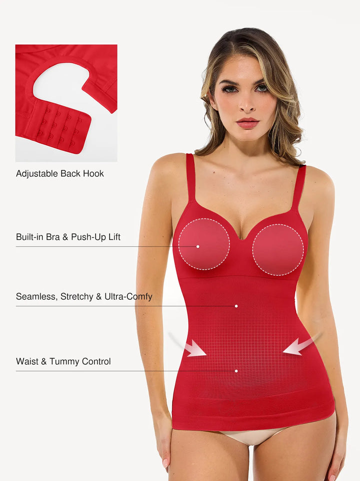 Seamless Built-in Bra All-in-One Push-Up Sculpting Cami Top - Modefluss