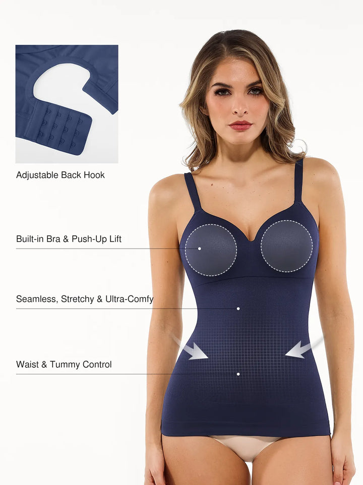 Seamless Built-in Bra All-in-One Push-Up Sculpting Cami Top - Modefluss
