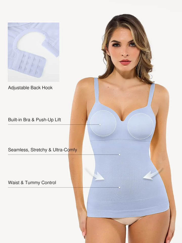 Seamless Built-in Bra All-in-One Push-Up Sculpting Cami Top - Modefluss