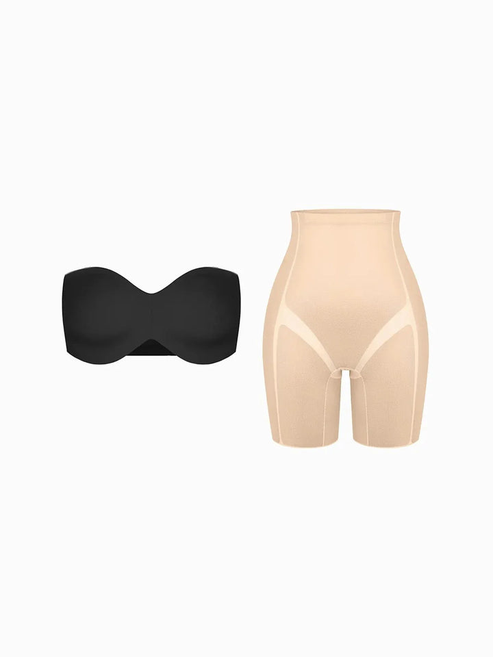 Seamless Push-Up Shapewear Bra Butt-Lifting Shorts Set