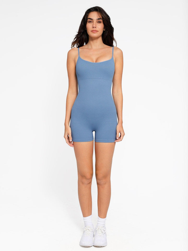 Shapewear Seamless Rib Strappy Romper - Modefluss