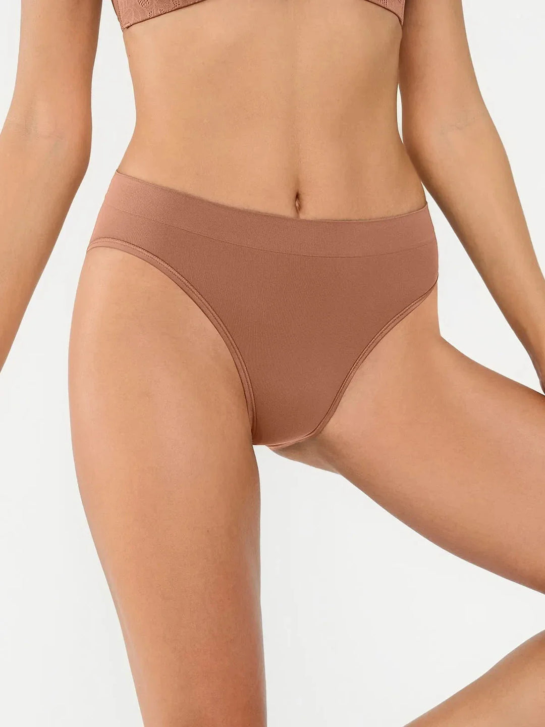 Seamless Ribbed-Waist Brief