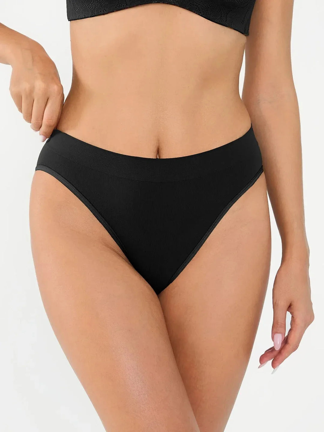 Seamless Ribbed-Waist Brief