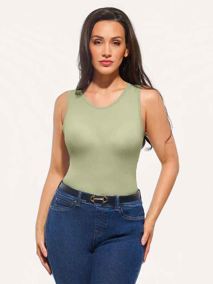 Seamless Built-in Bra All-in-One Shapewear Tank