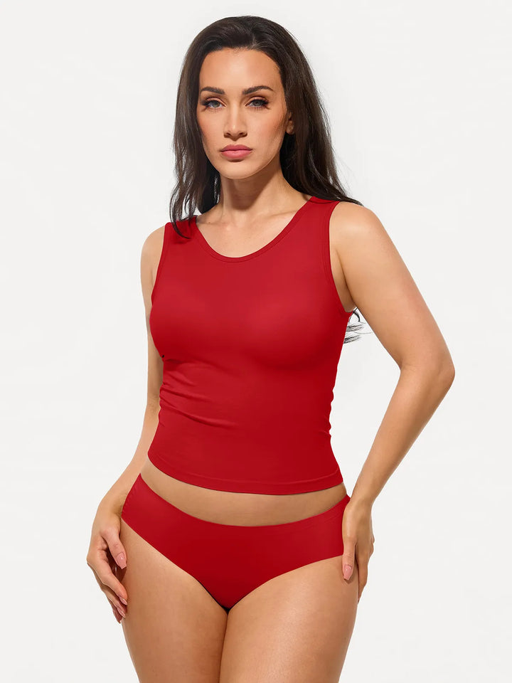Seamless Built-in Bra All-in-One Shapewear Tank