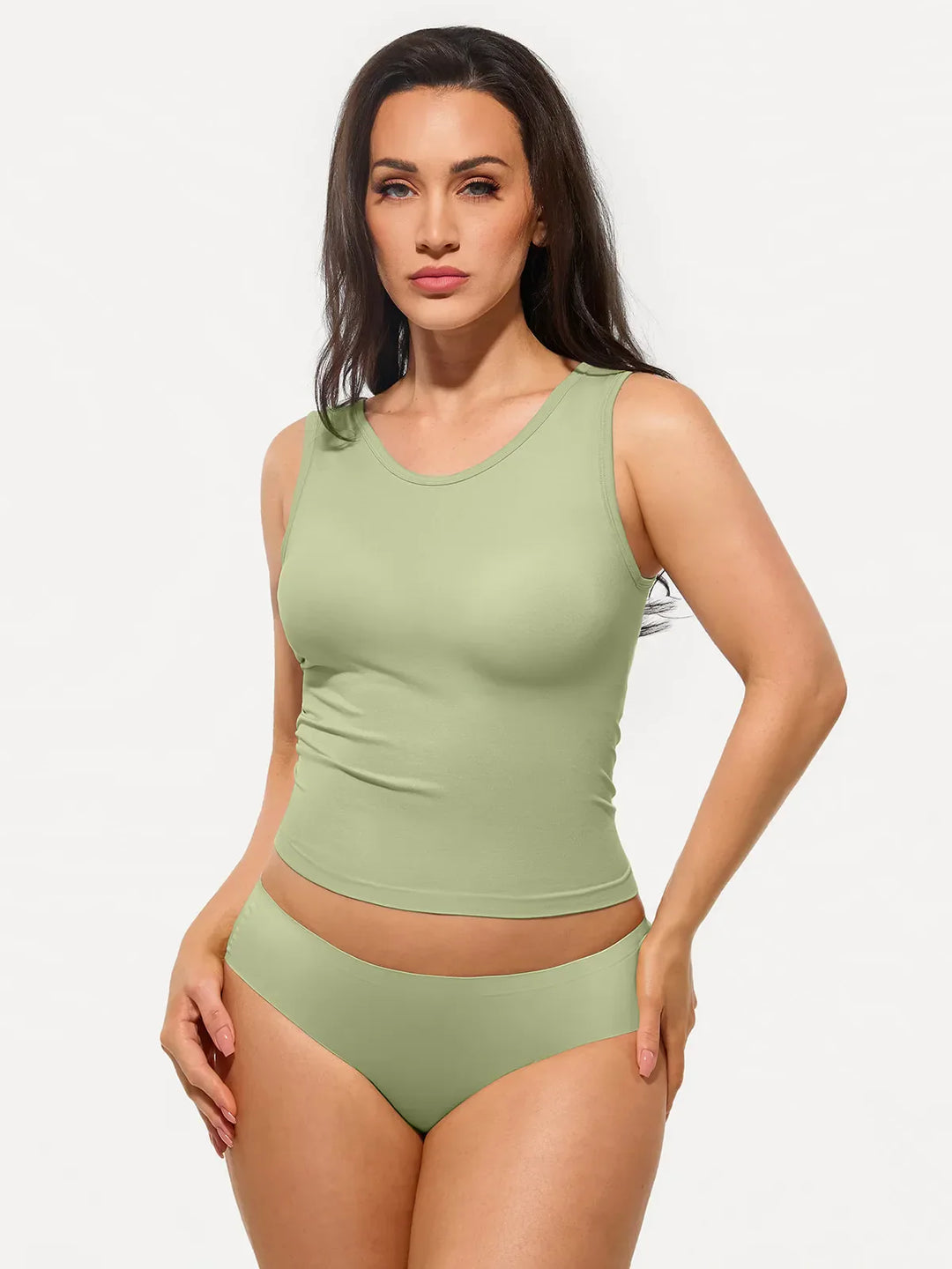 Seamless Built-in Bra All-in-One Shapewear Tank