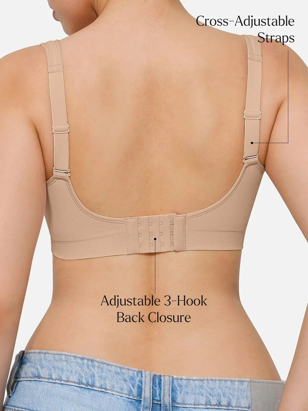 Seamless Wireless Adjustable Comfort Minimizer Support Bra - Modefluss