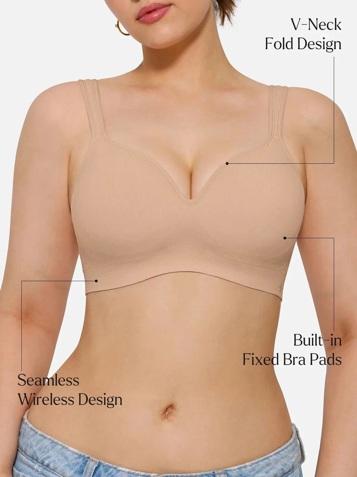Seamless Wireless Adjustable Comfort Minimizer Support Bra - Modefluss