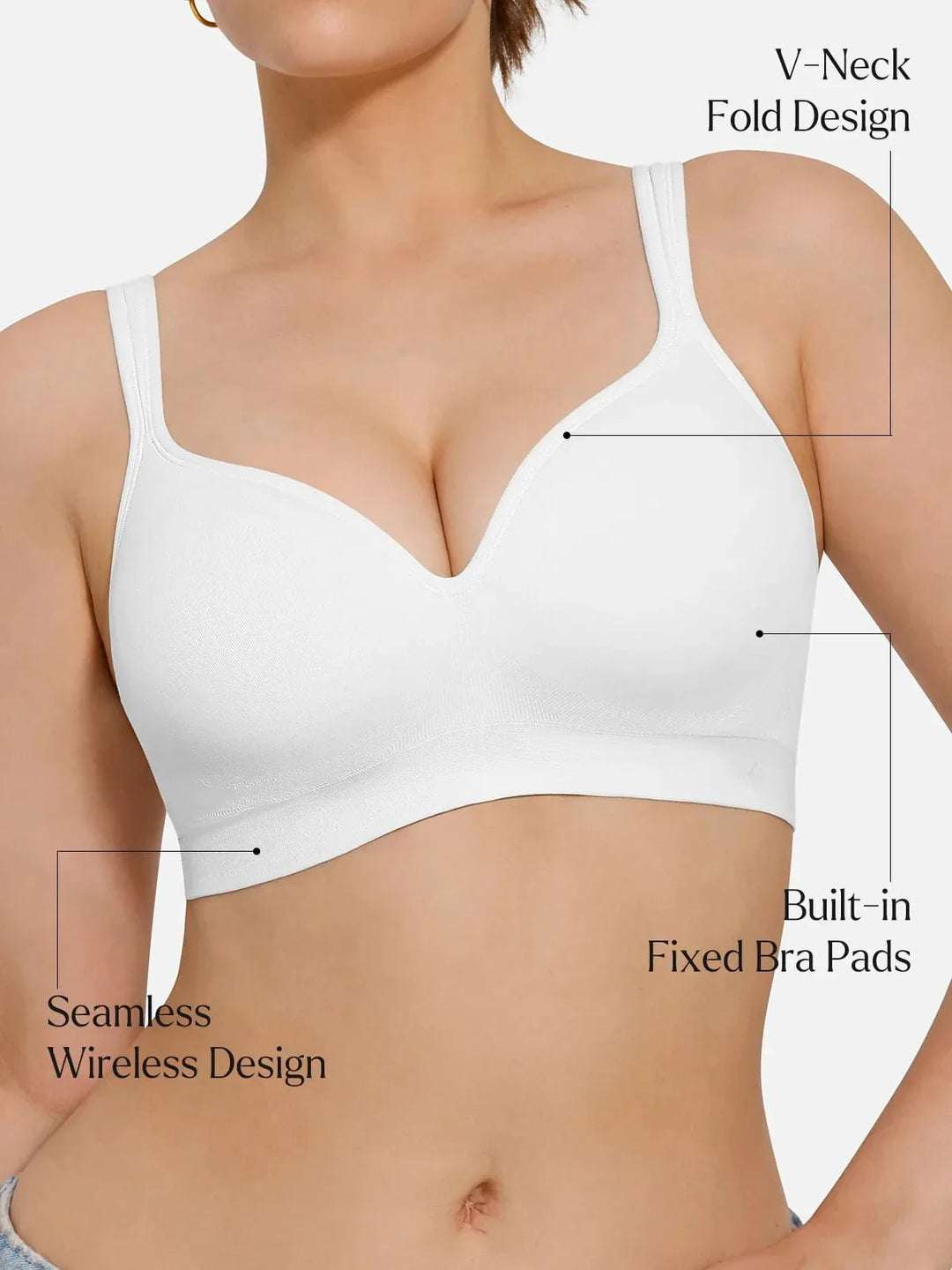 Seamless Wireless Adjustable Comfort Minimizer Support Bra - Modefluss