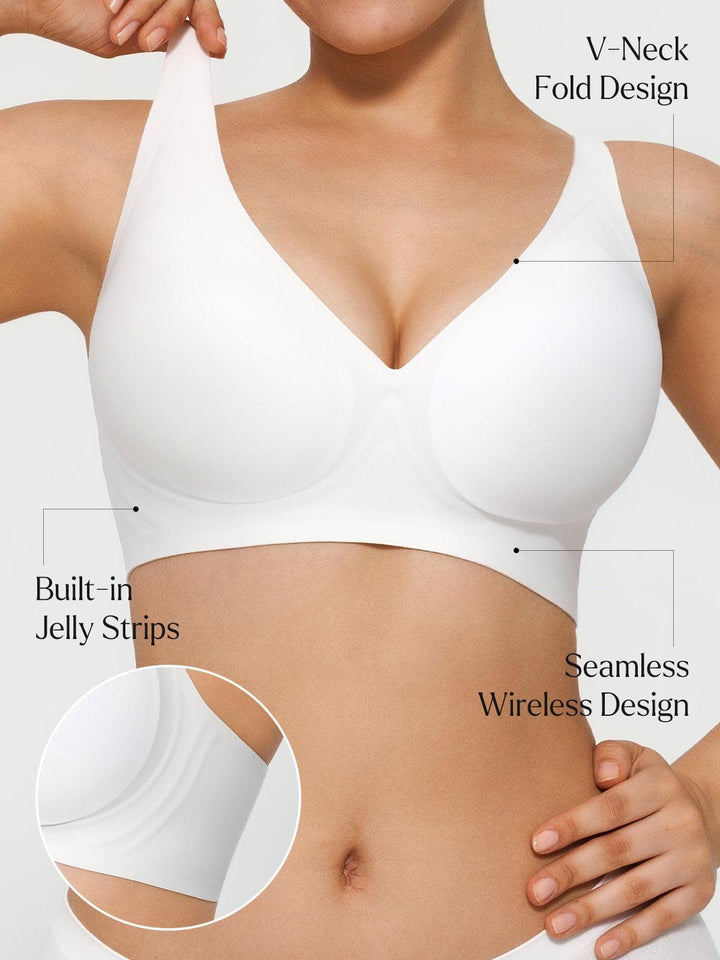 Seamless Wireless Jelly Comfort Plunge Bra - Modefluss