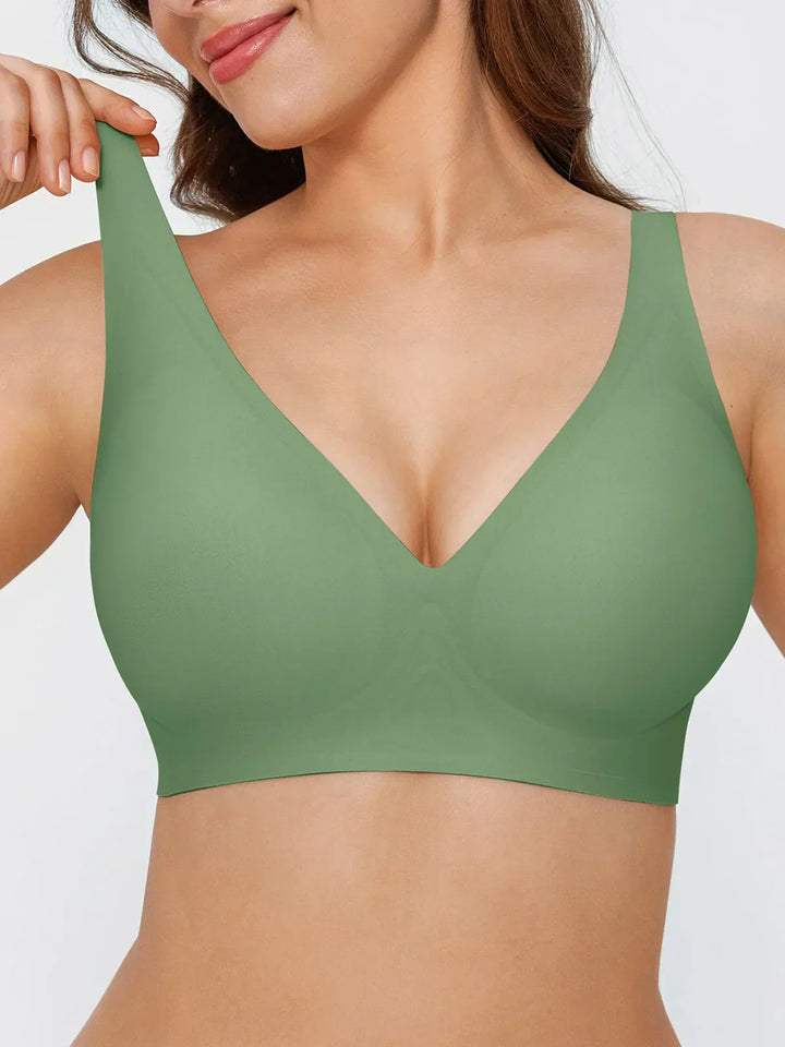 Seamless Wireless Jelly Leopard Contour Minimizer Support Bra - Modefluss