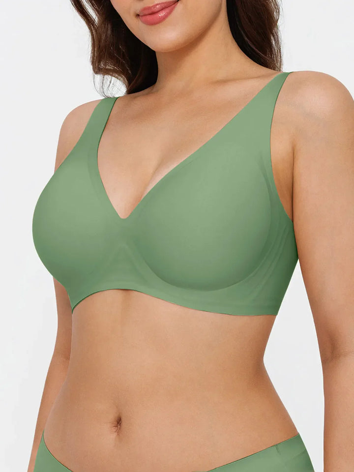 Seamless Wireless Jelly Leopard Contour Minimizer Support Bra - Modefluss