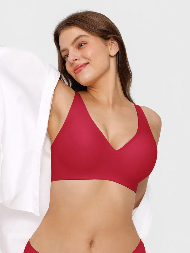 Seamless Wireless Jelly Leopard Contour Minimizer Support Bra - Modefluss