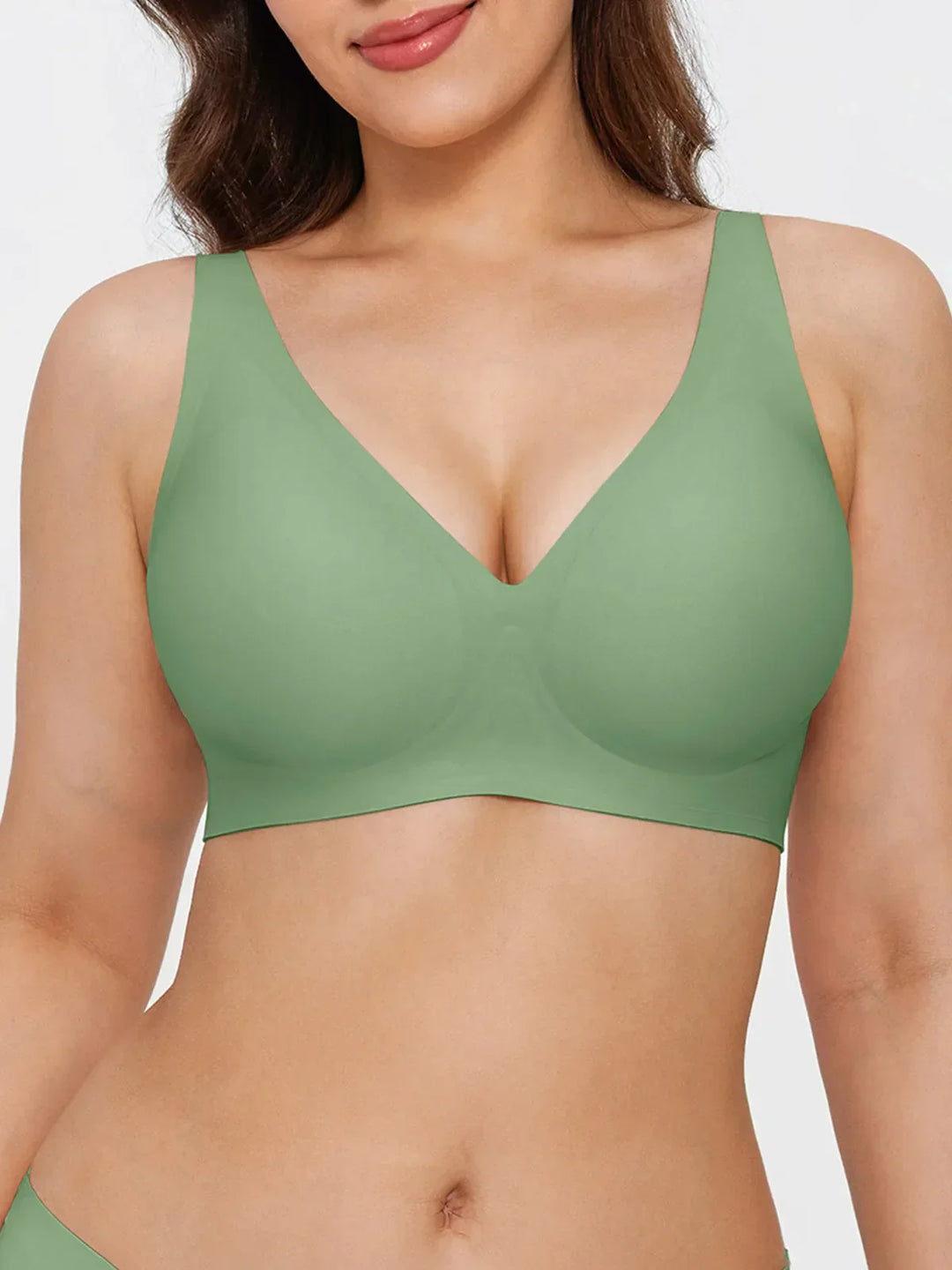Seamless Wireless Jelly Leopard Contour Minimizer Support Bra - Modefluss