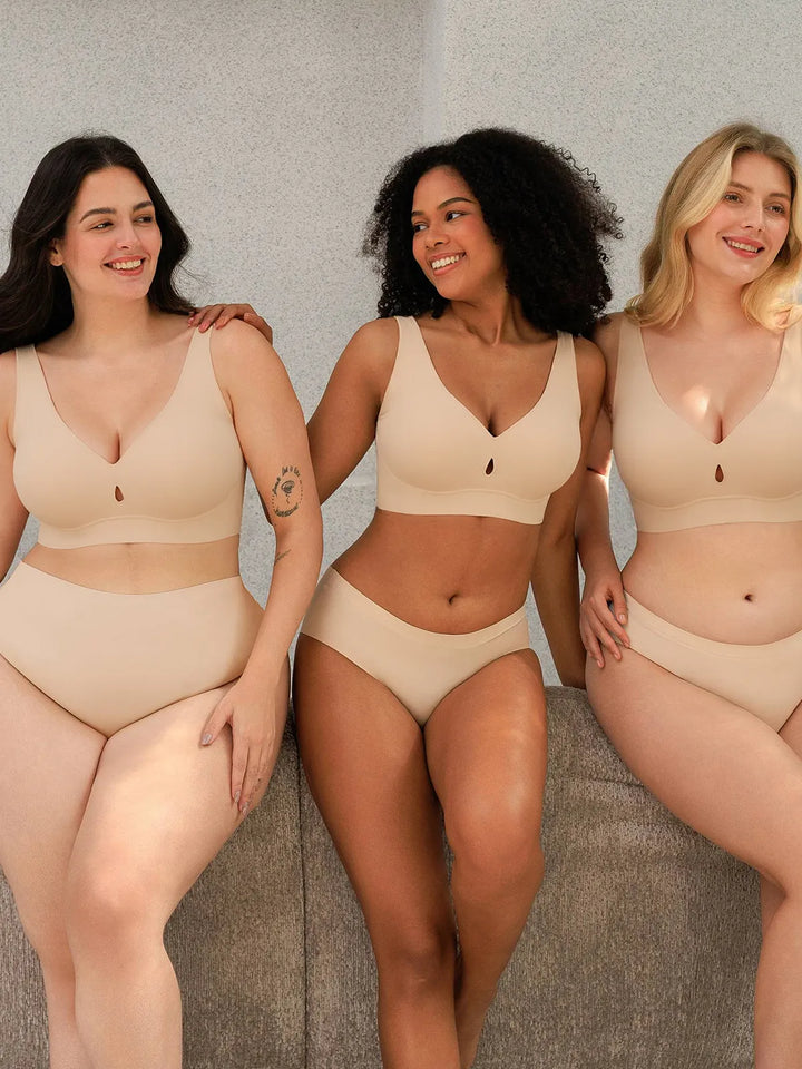 Seamless Wireless Jelly Contour Minimizer Support Bra - Modefluss