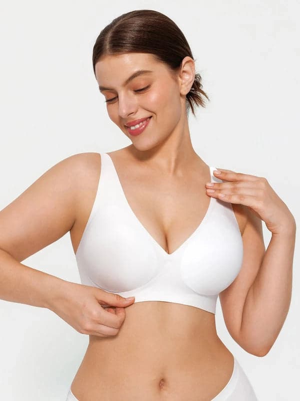 Seamless Wireless Jelly Leopard Contour Minimizer Support Bra - Modefluss