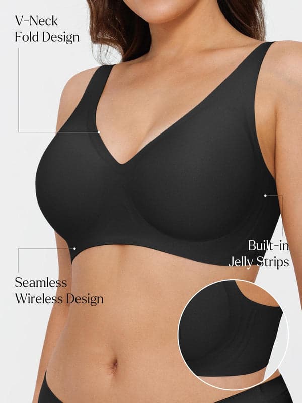 Seamless Wireless Jelly Leopard Contour Minimizer Support Bra - Modefluss