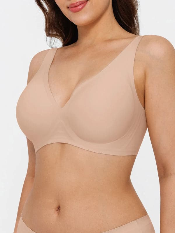 Seamless Wireless Jelly Leopard Contour Minimizer Support Bra - Modefluss