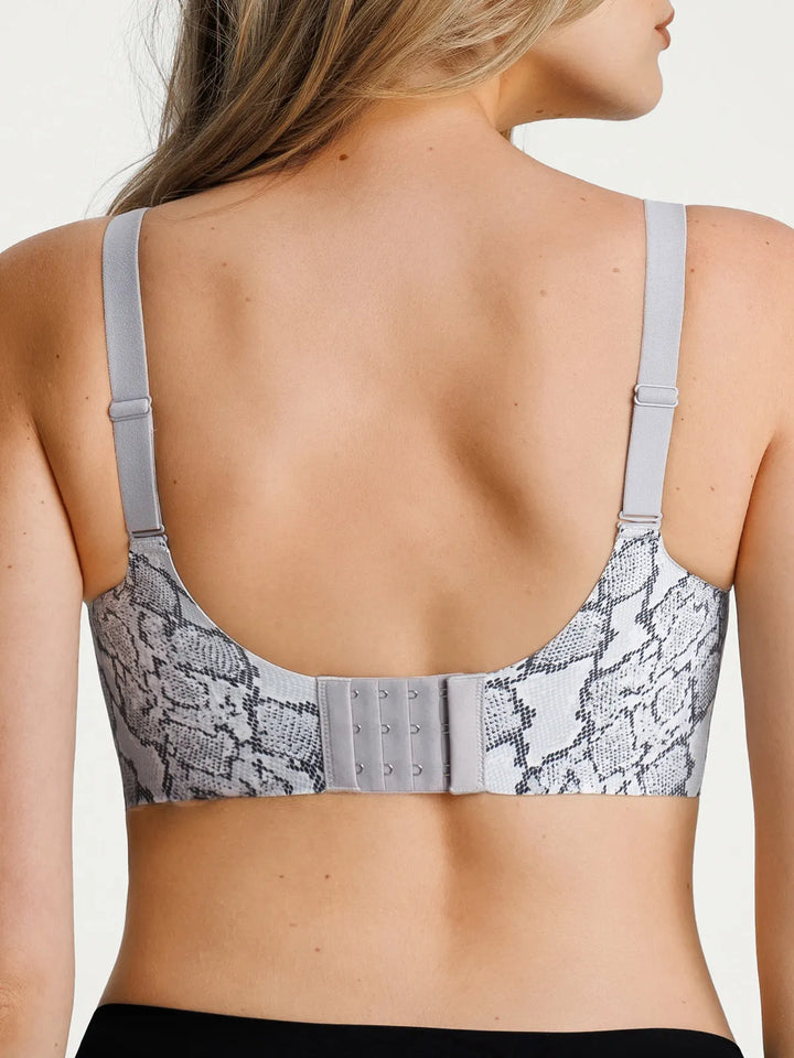 Seamless Wireless Jelly Leopard Contour Minimizer Support Bra - Modefluss