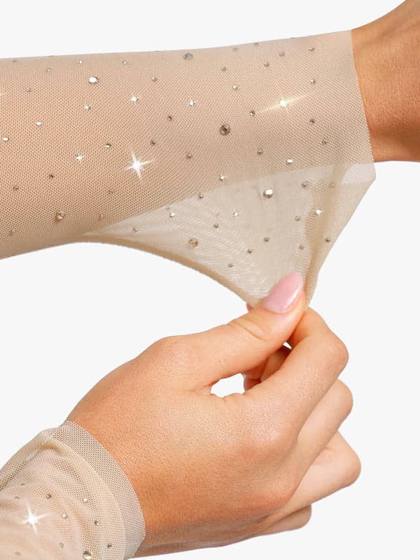 Sequin Cowl Neck Chain Detail Sculpting Bodysuit - Modefluss