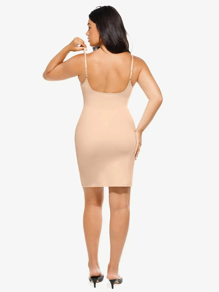 Shapewear 2-in-1 Lace Overlay Sculpting Dress - Modefluss