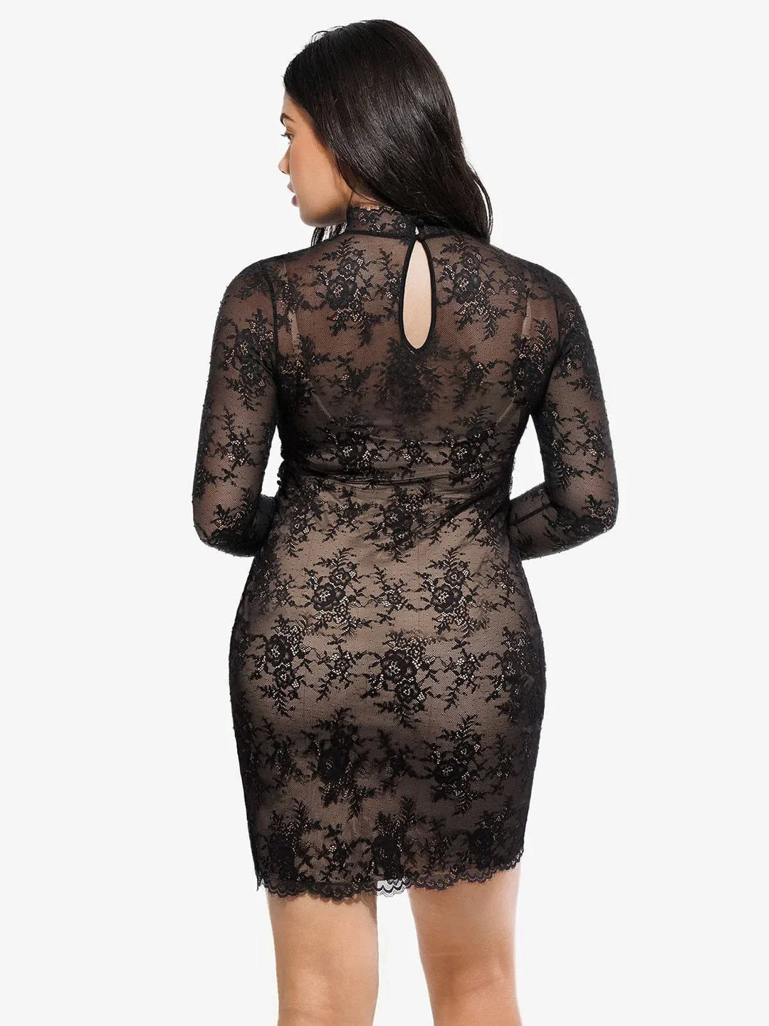 Shapewear 2-in-1 Lace Overlay Sculpting Dress - Modefluss