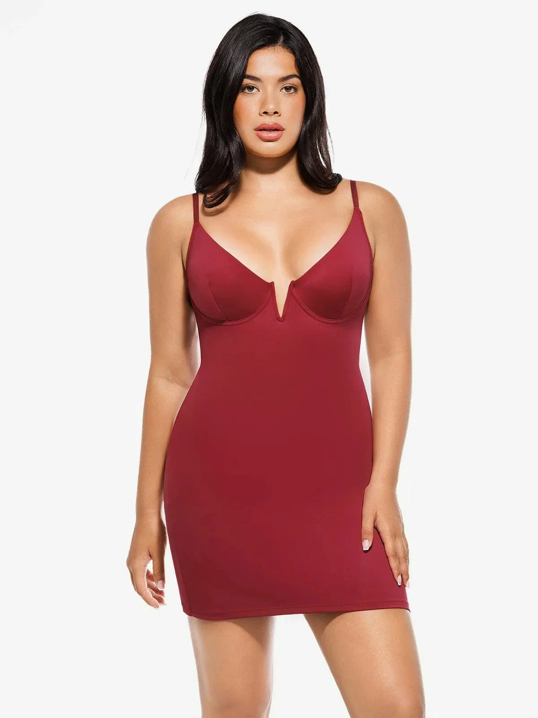 Shapewear 2-in-1 Lace Overlay Sculpting Dress - Modefluss