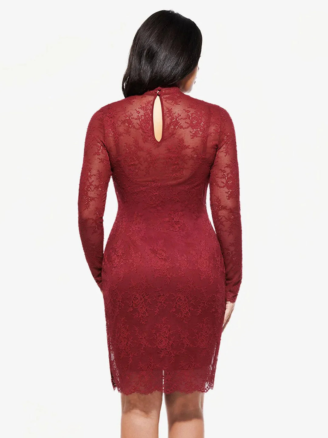 Shapewear 2-in-1 Lace Overlay Sculpting Dress - Modefluss