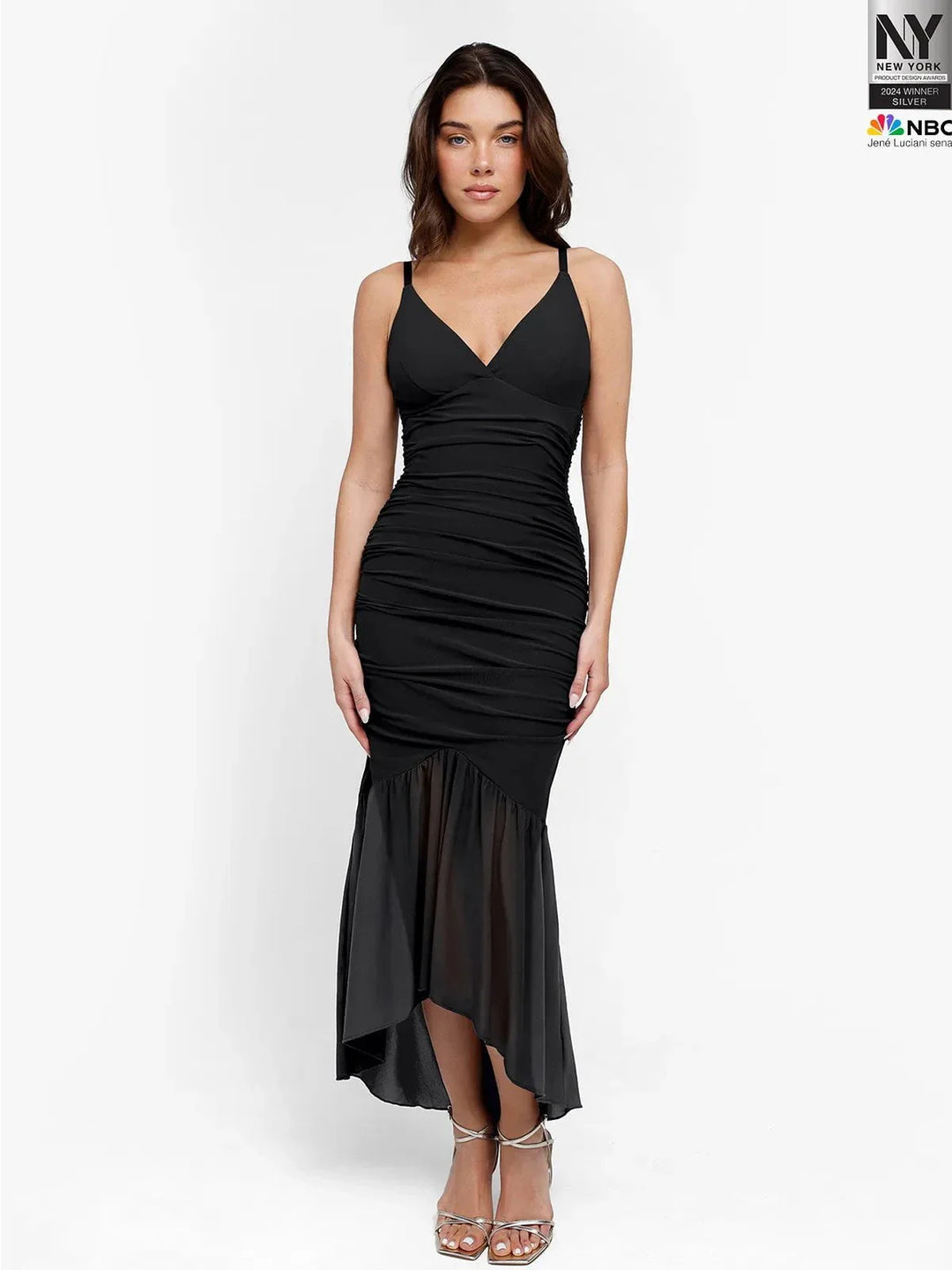 Shapewear Bluetag Cooling Ruched Mesh Bodycon Maxi Dress - Modefluss