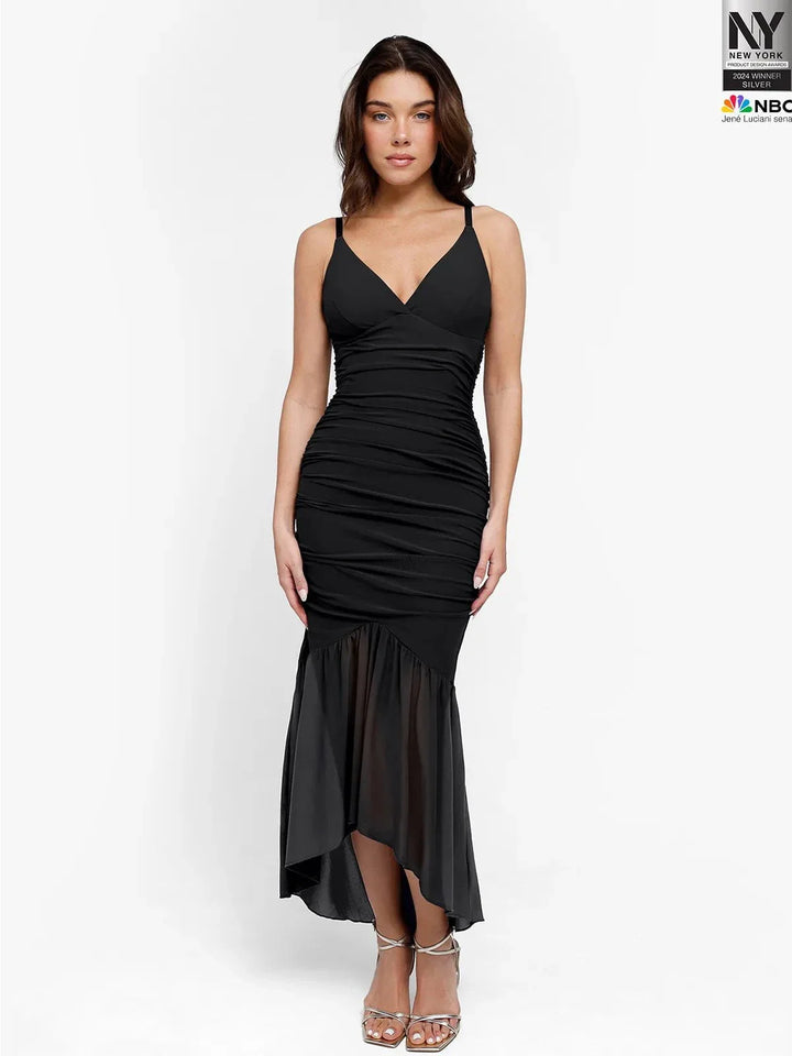 Shapewear Bluetag Cooling Ruched Mesh Bodycon Maxi Dress - Modefluss