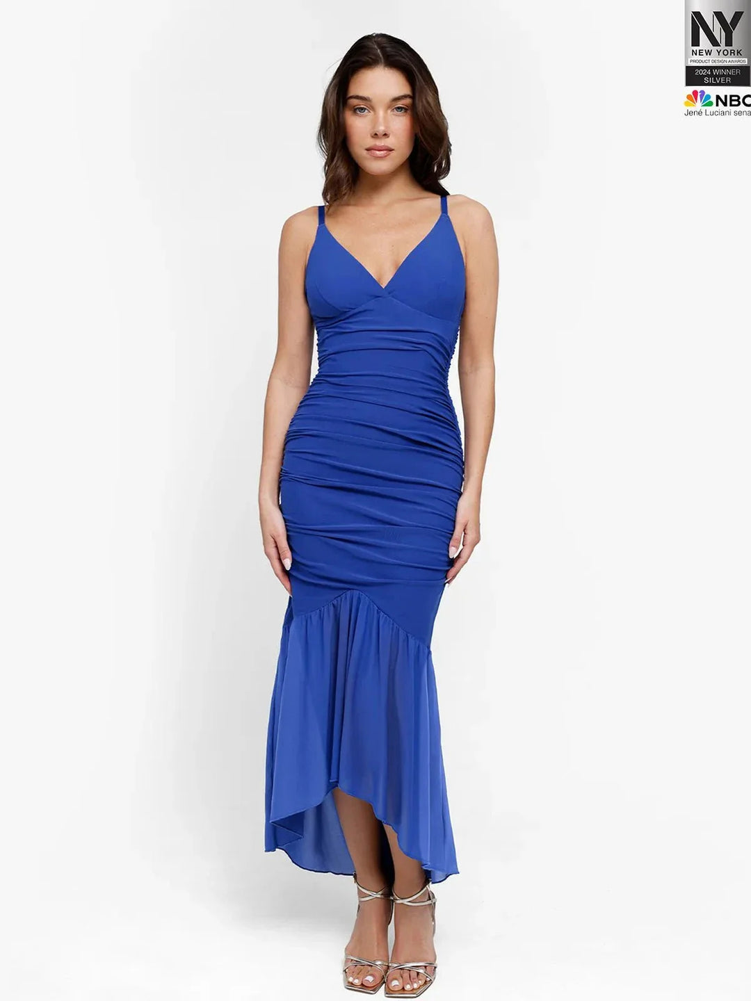 Shapewear Bluetag Cooling Ruched Mesh Bodycon Maxi Dress - Modefluss