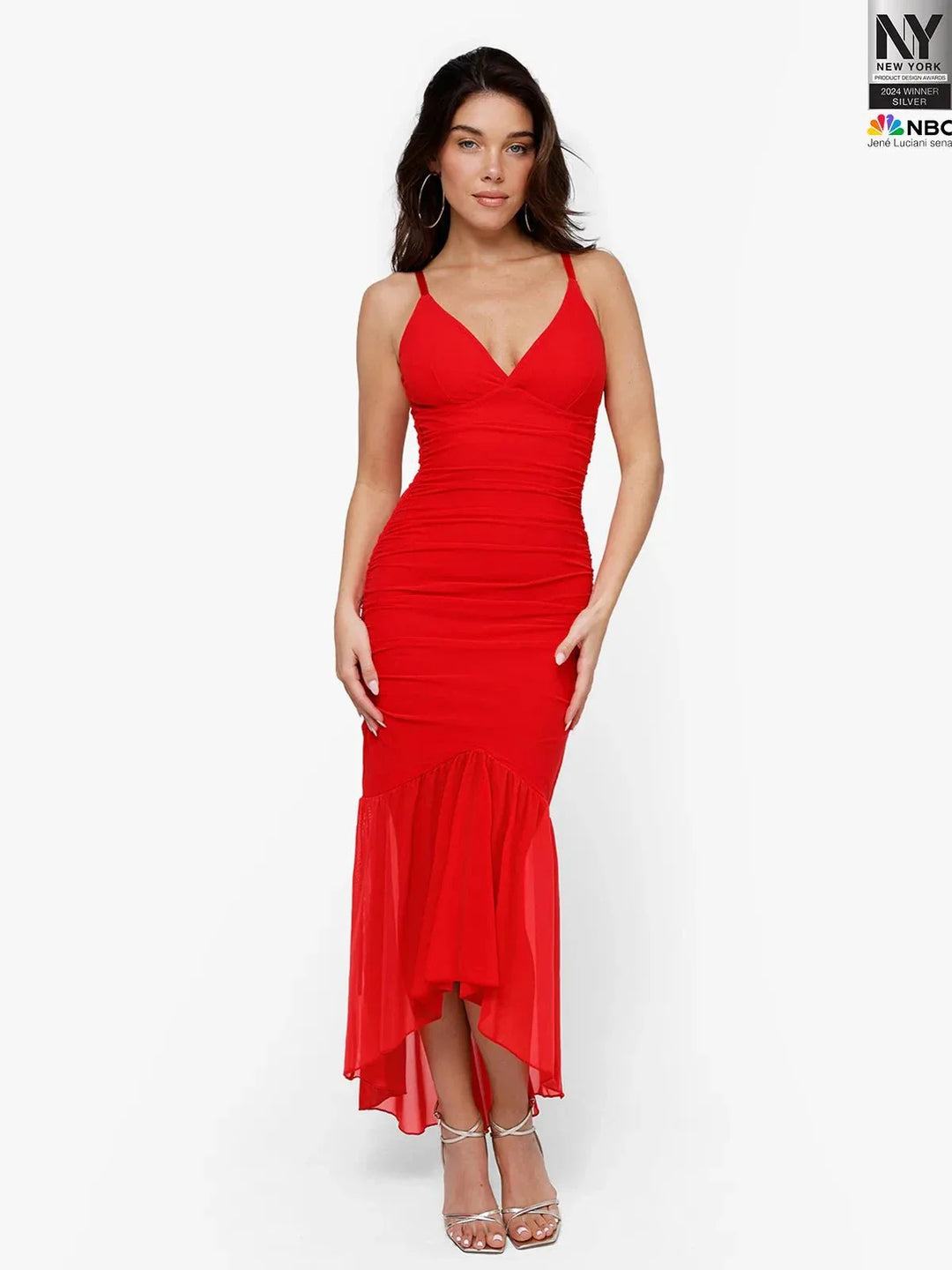 Shapewear Bluetag Cooling Ruched Mesh Bodycon Maxi Dress - Modefluss