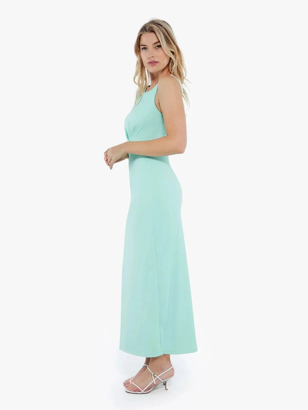 Shapewear Boatneck Draped Sculpting Maxi Dress - Modefluss