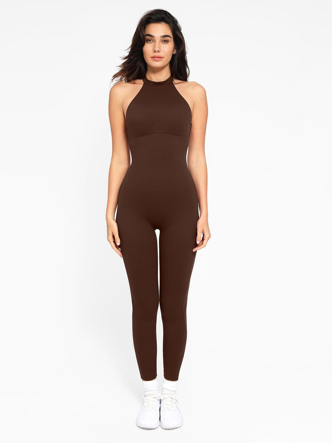 Shapewear Body-Sculpting Halter Neck Jumpsuit - Modefluss