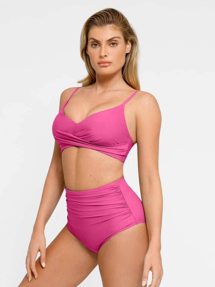 Shapewear Bust-Enhancing Draped Bikini Top - Modefluss