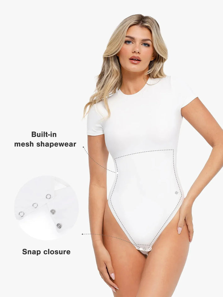 Shapewear Cloudsense Short Sleeve Crew-Neck Bodysuit - Modefluss