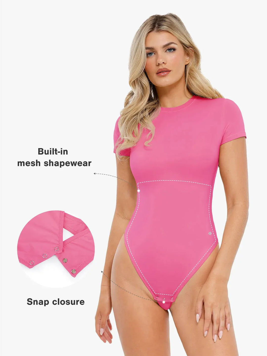 Shapewear Cloudsense Short Sleeve Crew-Neck Bodysuit - Modefluss