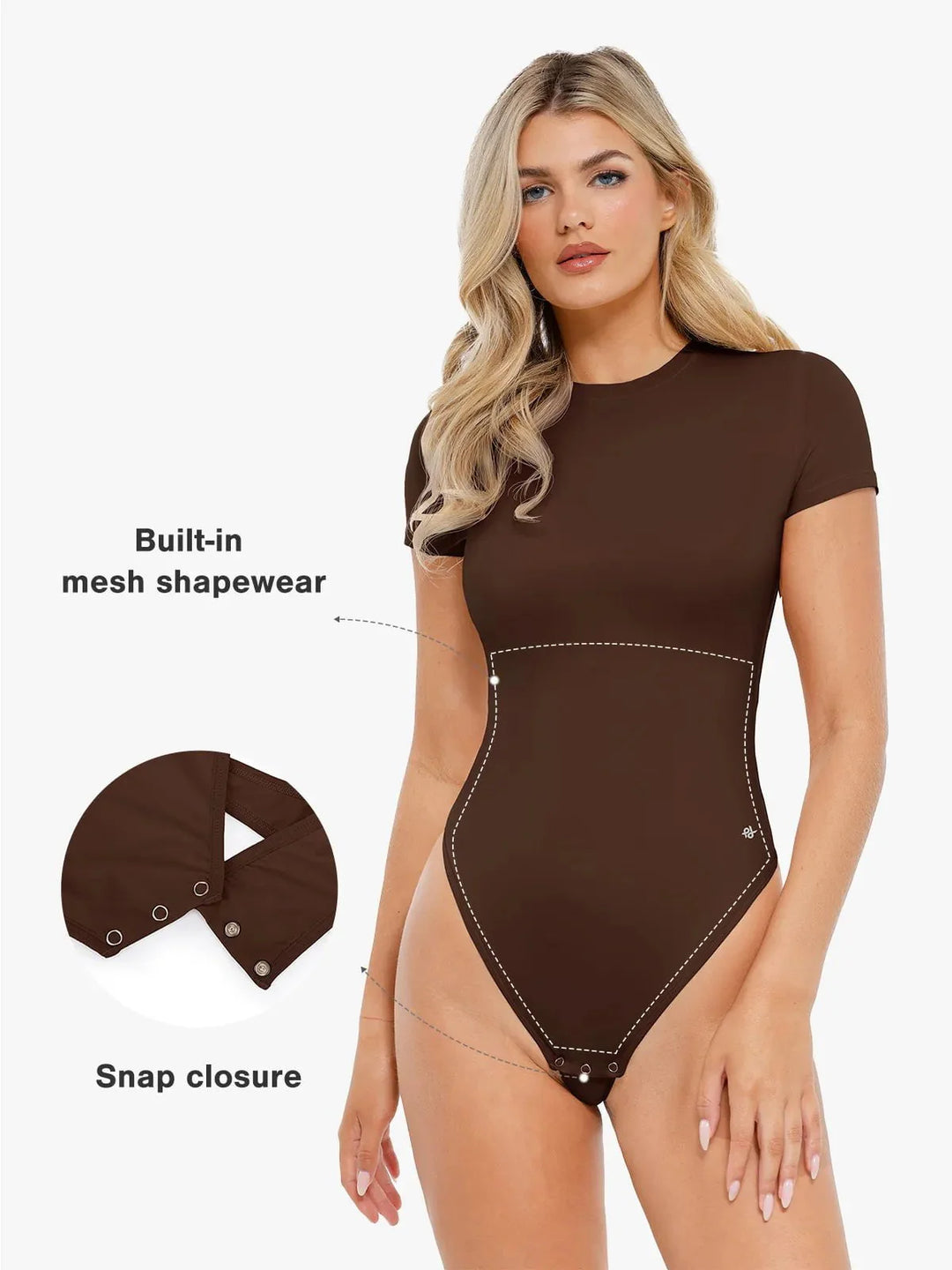 Shapewear Cloudsense Short Sleeve Crew-Neck Bodysuit - Modefluss