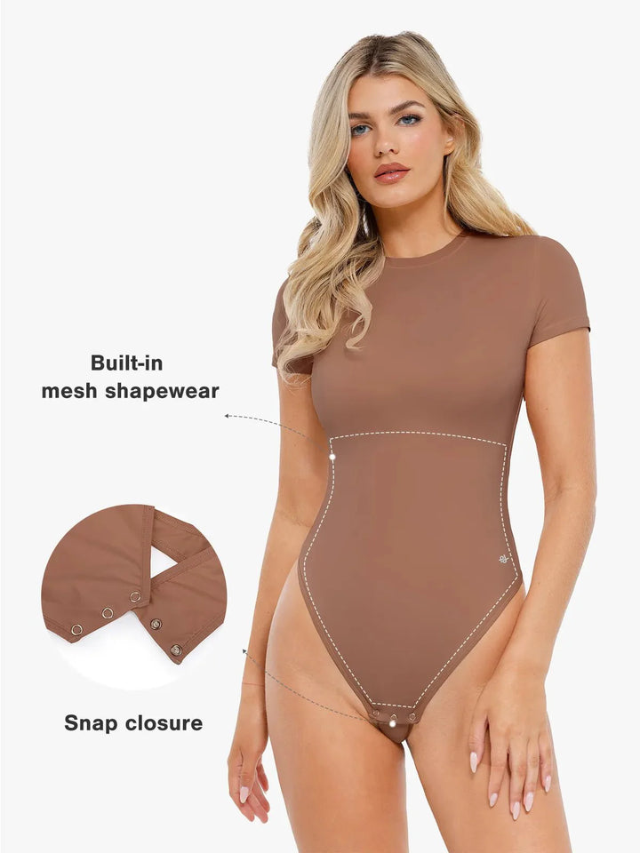 Shapewear Cloudsense Short Sleeve Crew-Neck Bodysuit - Modefluss